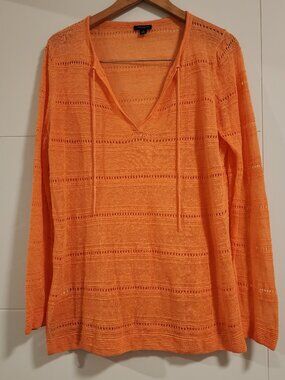 Ann Taylor Linen Blend Tunic Top Cover Up